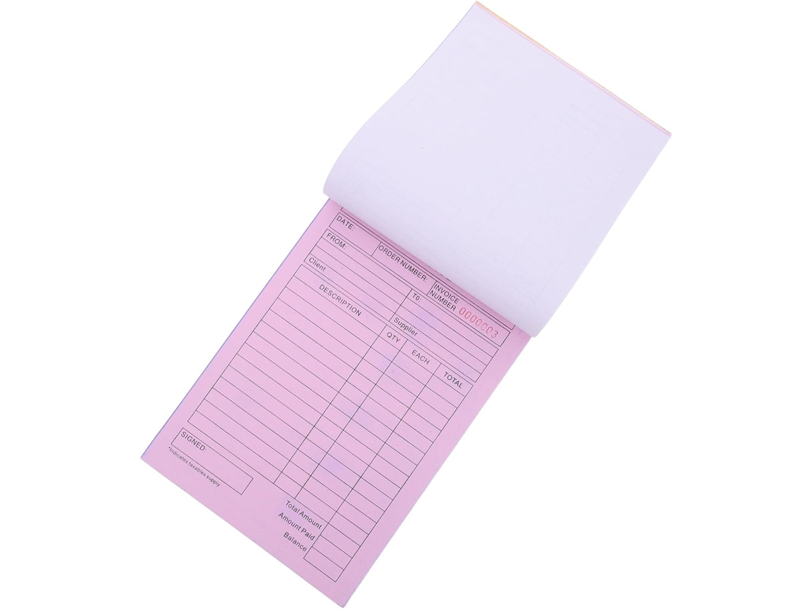 Galpada Carnet De Reçus De Commande 2 Partes Em Papel Branco Duplicação Automática Portátil E Prática Para