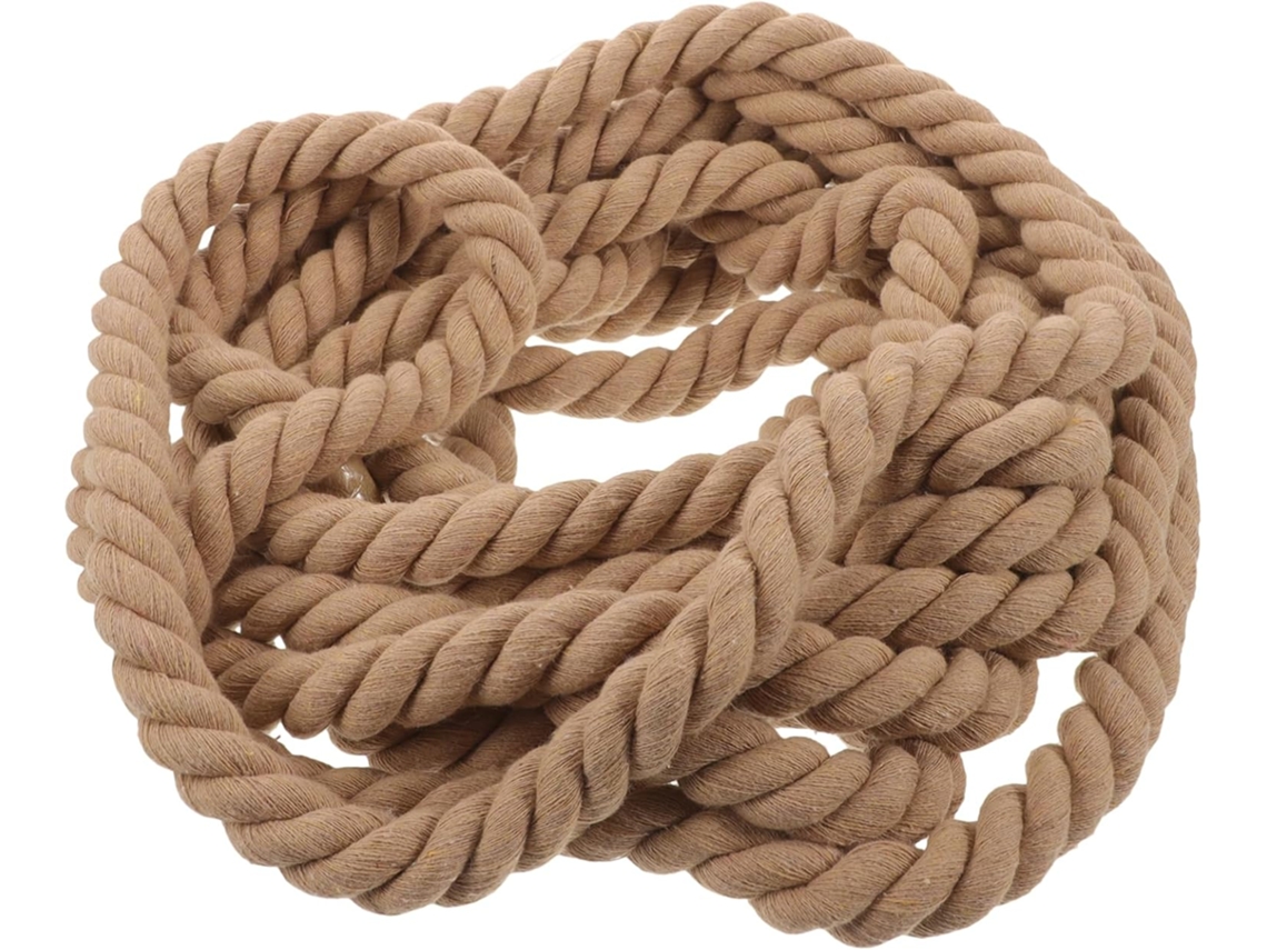Corda Náutica Bruta para Corrimão, 10m de Comprimento, 2cm de Diâmetro, Macramê, Durável. SFUSHOS