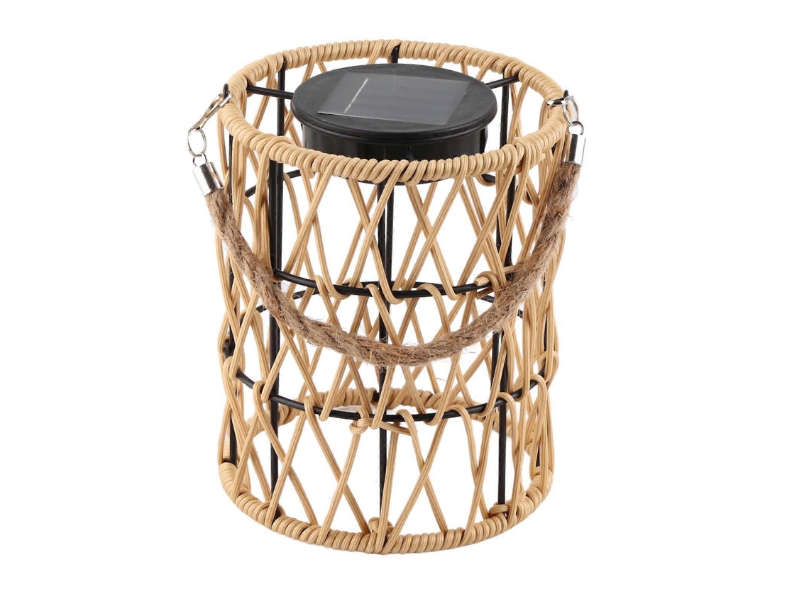 Lanterna Solar Suspensa Para Áreas Externas Led Ip44 À Prova Dágua, Decorativa, De Vime, Para Mesa, Pátio, Jardim, Luz Quente Olysi Shop