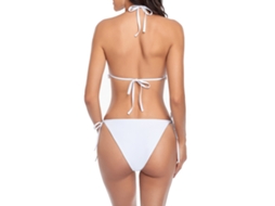 Biquíni Mulher Branco Nó Lateral Tamanho L