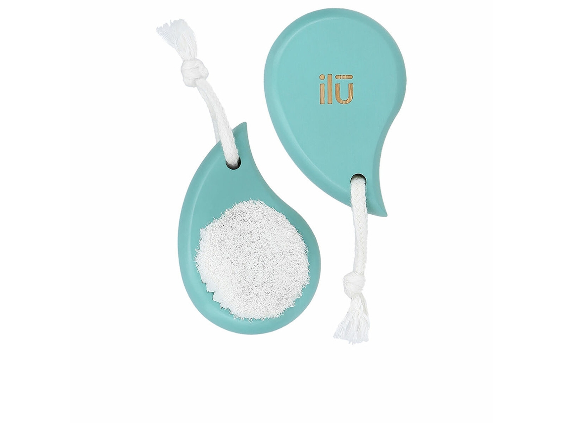 Escova de Limpeza Facial ILŪ Bamboon Turquesa Gota