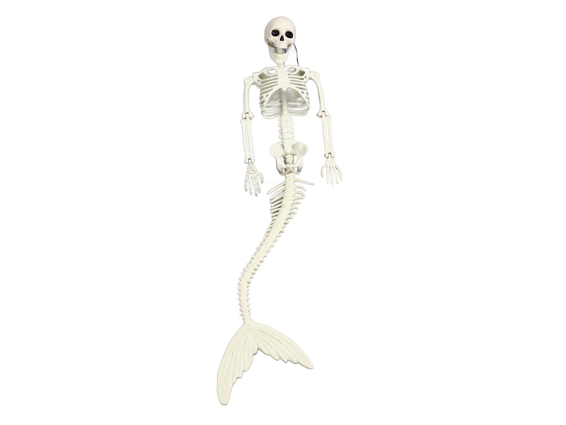 Esqueleto Sereia Decorativo Halloween Juntas Móveis Pose Flexível