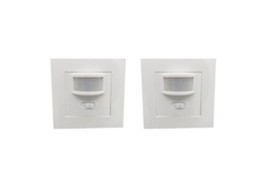 2 Unidades de Interruptor Lâmpada Embutir com Sensor de Movimento Infravermelho Ac 110v, 240v para Quarto e Sala de Estar BRILVIBERA (branco)