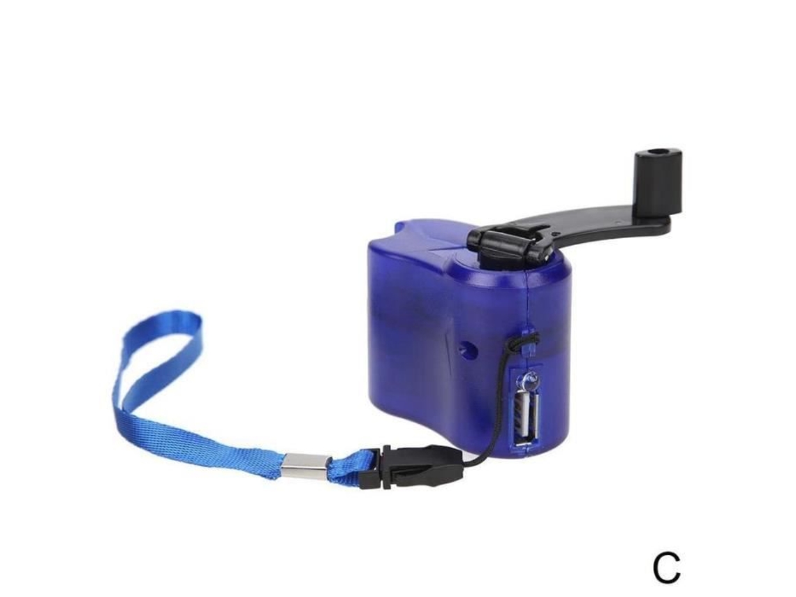Carregador usb de emergência AQUAFORGE com manivela, ferramenta de sobrevivência, dínamo, amarelo