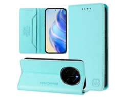 Capa De Couro Para Celular Rc01 Com Dupla Dobra Magnética E Rfid