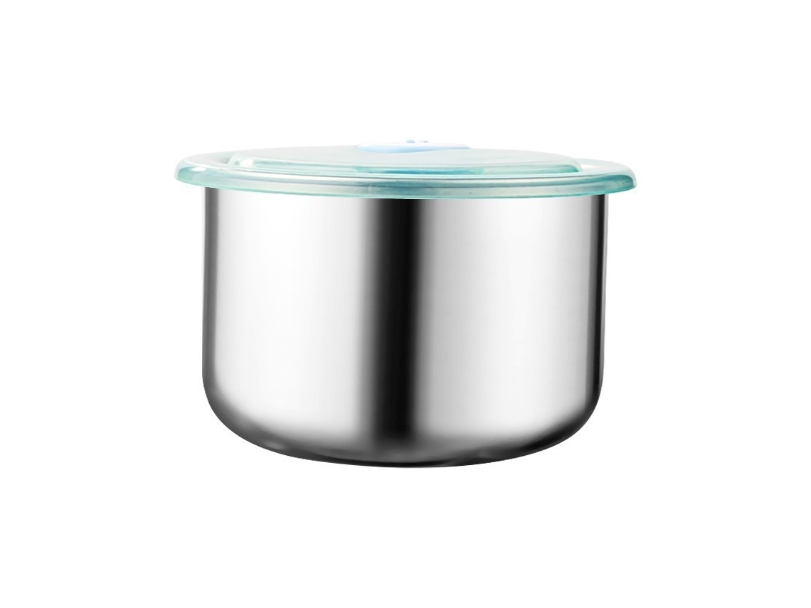 Tigela Com Tampa, Em Aço Inoxidável, Com Vedação Hermética, Para Ovos, Para Organização Doméstica Na Cozinha E Bancada