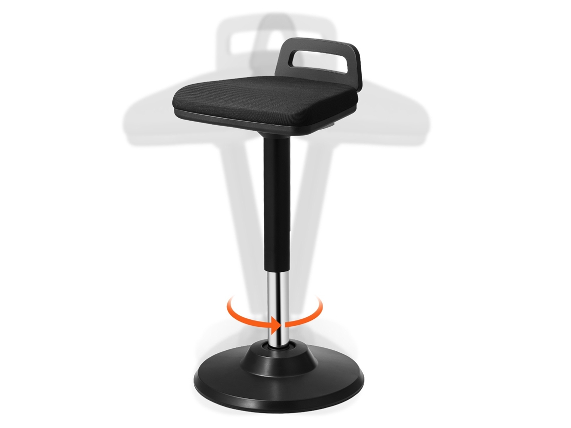 Cadeira Giratória de Altura Ajustável VEVOR de 62 5-87 5 Cm com Alça Preta Pequena