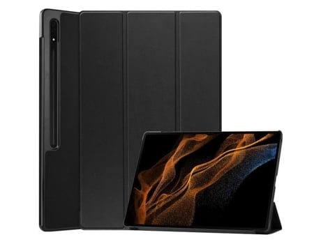 Preto Capa Samsung Galaxy Tab S8 Ultra para Tablet 14,6 Sm-X900 X906 Capa com Auto Sleep/Wake Slim Leve Premium Couro Pu