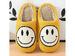 Pantuflas de Algodão com Carinhas Sorridentes Tamanhos 37 38 S/MARCA