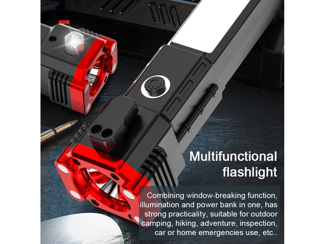 Lanterna Led Portátil Multifuncional Carregador Emergência