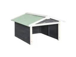 Abrigo de Madeira VIDAXL Para Cortador de Relva Cinzento (72x87x50 cm)
