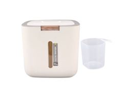 Recipiente de Armazenamento de Arroz 22.0lb Pp Selado com Xícara Medidora Cinza Claro S/MARCA