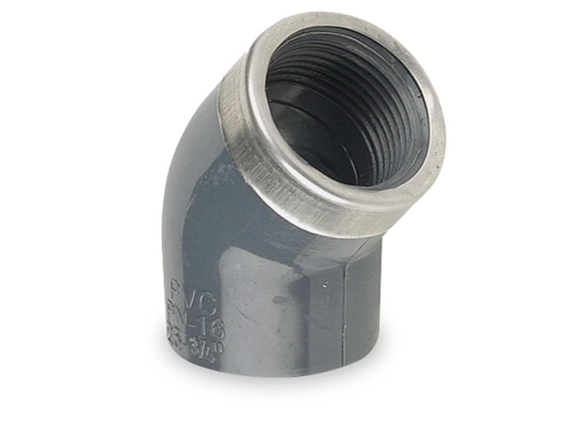 Cotovelo 45º Pvc Pressão Fêmea Mista Rfz 20X1/2 HIDROTEN