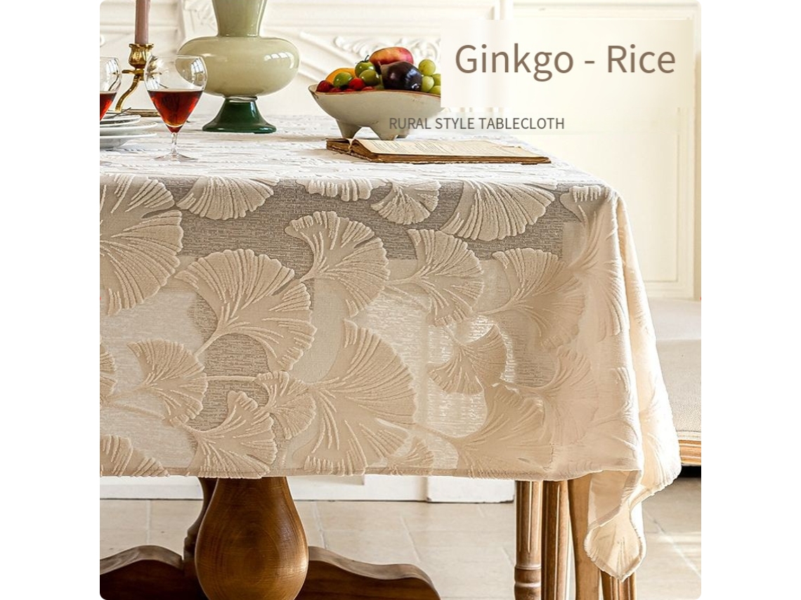 Toalha De Mesa Com Franjas Bege, Decoração De Mesa Estilo Ins, Adequada Para 4 A 6 Pessoas, Com Padrão De Renda Floral Bordado, 140 X 200 Cm (l X C)