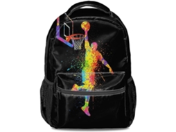 Mochila De Basquete Leap Splatter Ink Estilo Esportivo Moderno Unissex Para Adolescentes E