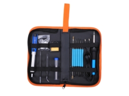 Kit De Soldador Eléctrico De 60w Com Temperatura Ajustável, Pontas Intercambiáveis E Bolsa Portátil, Plug Ue