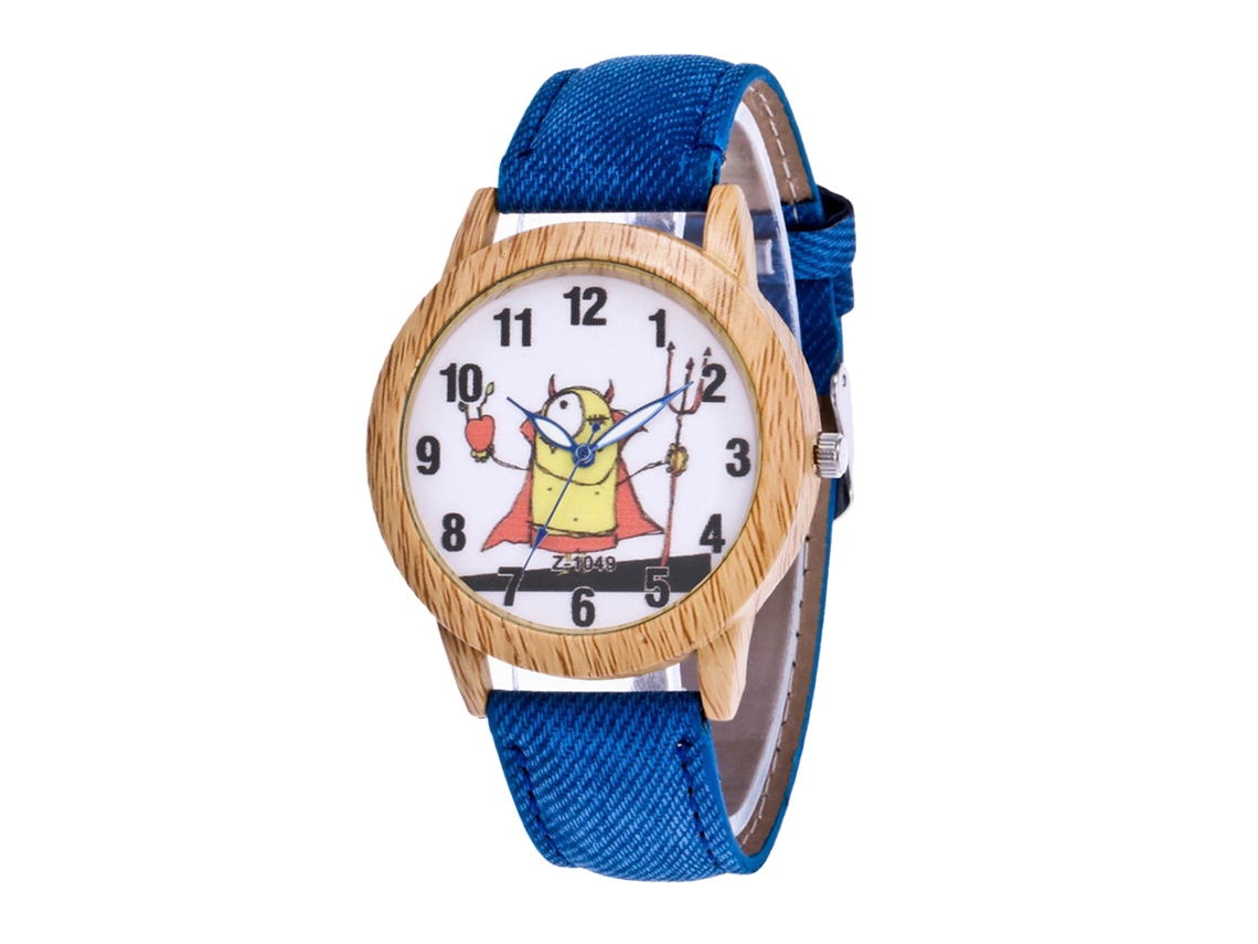 Reloj Casual De Cuarzo Con Correa De Denim Para Hombre Y Mujer Zhoulianfa (azul Real)