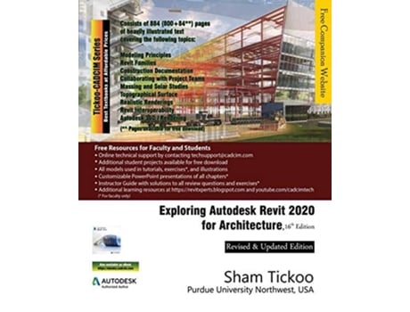 Livro Exploring Autodesk Revit 2020 For Architecture, 16th Edition De Prof Sham Tickoo (inglês)