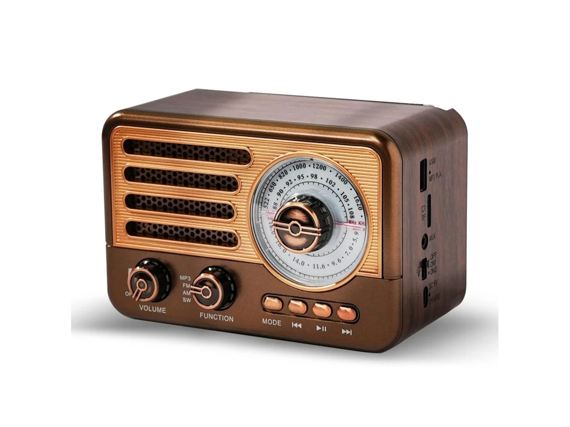Retro Transistorrádio Bateria De Rádio Am Fm Sw Pequeno Wiederaufladbares Tragbares Rádio Com 1800 Mah Lithium Ionen Akku Unterstützt Tf Yizhood