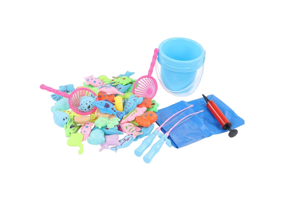 Primerox brinquedo de Pesca Magnética para Crianças com Piscina Inflável Mesa de Água Jogo Exterior Interior