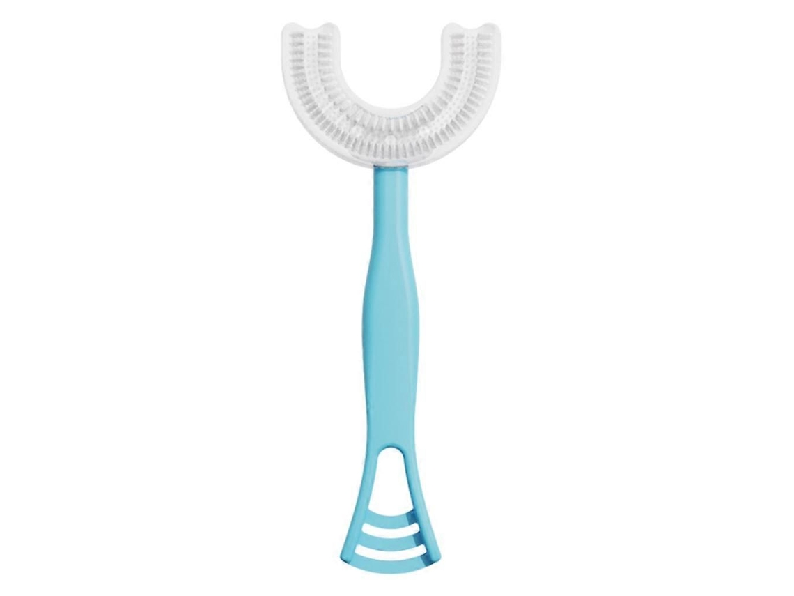 Escova de Dentes Manual Ergonômica Silicone Macio Dupla Face com Rotação 360 ​​graus para Bebês, em Formato U, Portátil, Cuidado GOKOCO