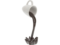 Decoração Suspensa Simples Elegante Xícara Branca Resina Ornamento Aleatória Peitoril Janela Café Mesa Cor GOKOCO