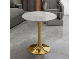 Mesa Centro 70cm Mármore Dourado 2 4 Pessoas