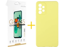 Kit Capa e Película Samsung Galaxy A72 4G SKYHE Liso (Amarelo)