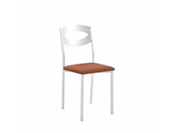 Cadeira de Cozinha Branca Olga 38x86x47cm Domus Terra FANMUEBLES