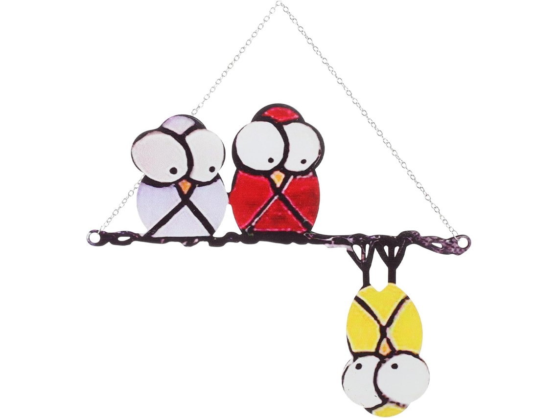 Kichouse Decoração de Parede em Ferro com Pássaro, Design Exclusivo e Cores Simples, para Decorar Sua Casa Ou Closet CHABERLU