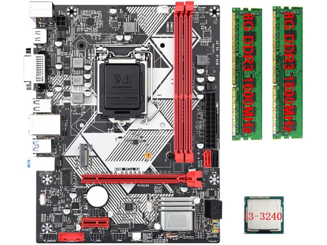 Placa mãe para Desktop B75 h + Processador I3 3240, 2x8gb de Ram Ddr3 1600mhz, Lga 1155 SFUSHOS