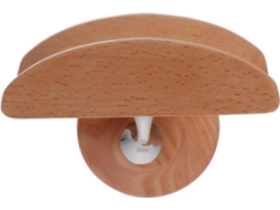 Suporte De Parede Fácil Montar, Feito De Madeira Faia E Liga Metálica, Com Design Elegante Na Cor Cáqui, Ideal Para