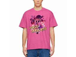 Rockinstone Bill And Ted Wyld Heather Retro Pink Adult T-shirt Size:m