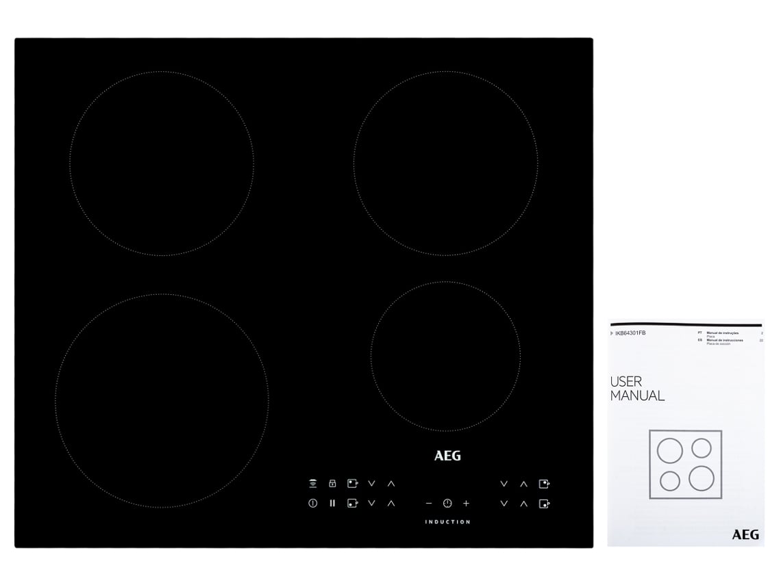 Placa de Indução AEG Hob2Hood IKB64301FB (Elétrica 59 cm Preto