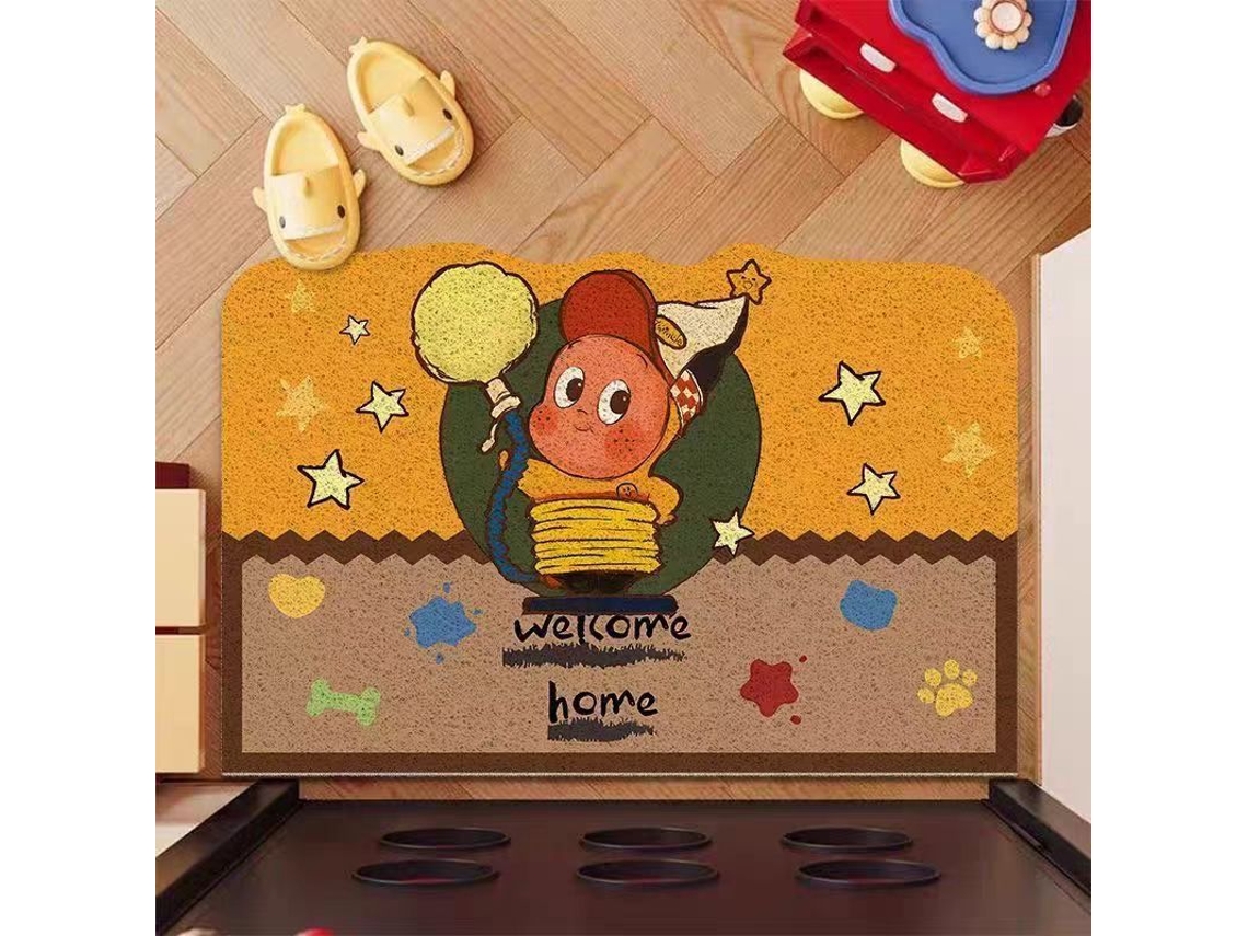 Tapete De Entrada 40x60cm Antiderrapante, Desenho Criativo "welcome Home", Absorvente E Fácil De Limpar Para Casa