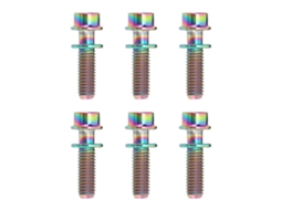 2026 6 Peças Parafusos para Bicicleta Guidão Titânio Liga Arruela M5x18mm | S/MARCA