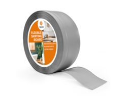 Rodapé Pvc 70x20 Mm Flexível, 25 M, Cinzento
