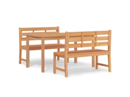 Maison Exclusive - 3 Pcs Conjunto De Jantar Para Jardim Madeira De Teca Maciça