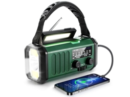 Rádio Meteorológico 8000mah, Solar, Emergência, Manivela, Alarme SOS AQUAFORGE