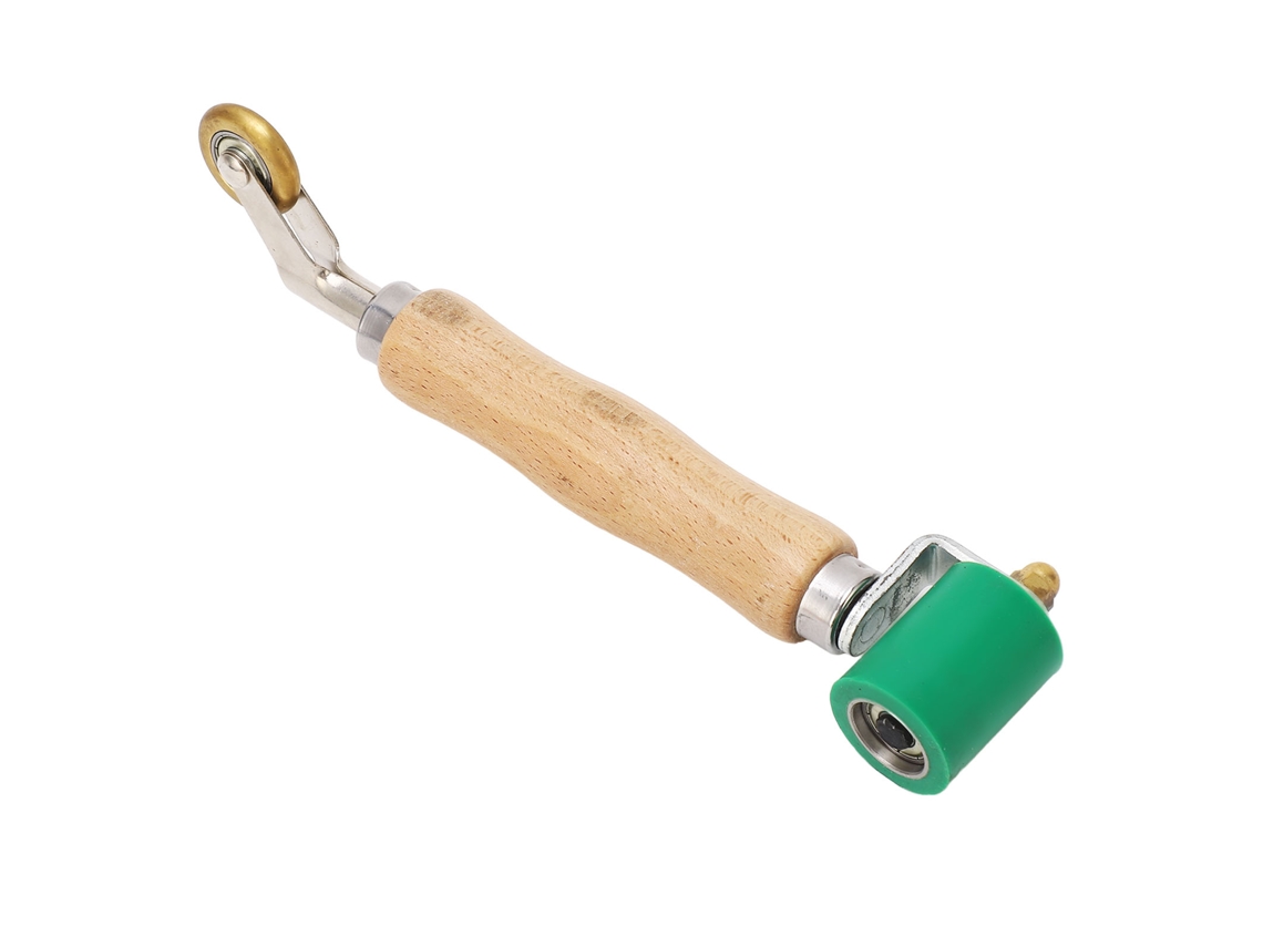 Rolo de costura de dupla extremidade com roda de silicone resistente a altas temperaturas para papel de parede e membranas de PVC.