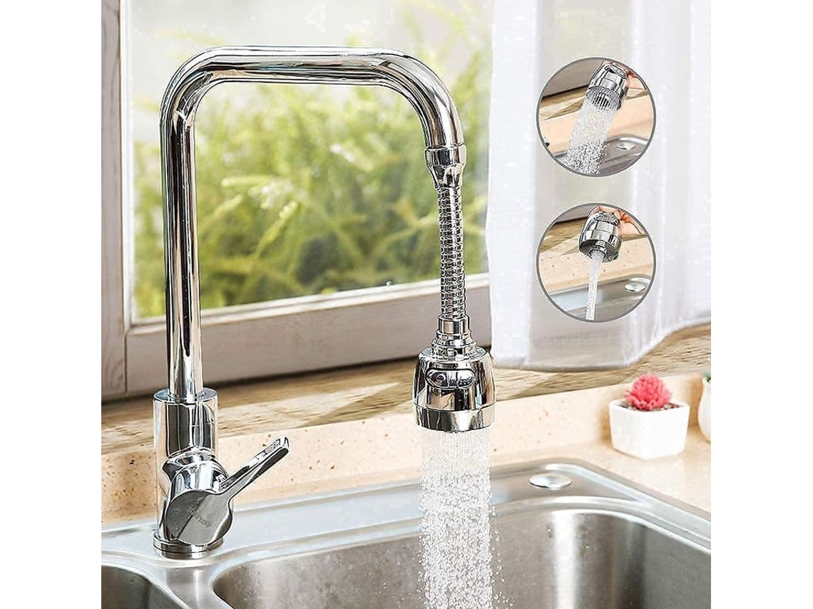 Adaptador de grifo giratório 360°, ducha economizadora de água, anti respingos S/MARCA