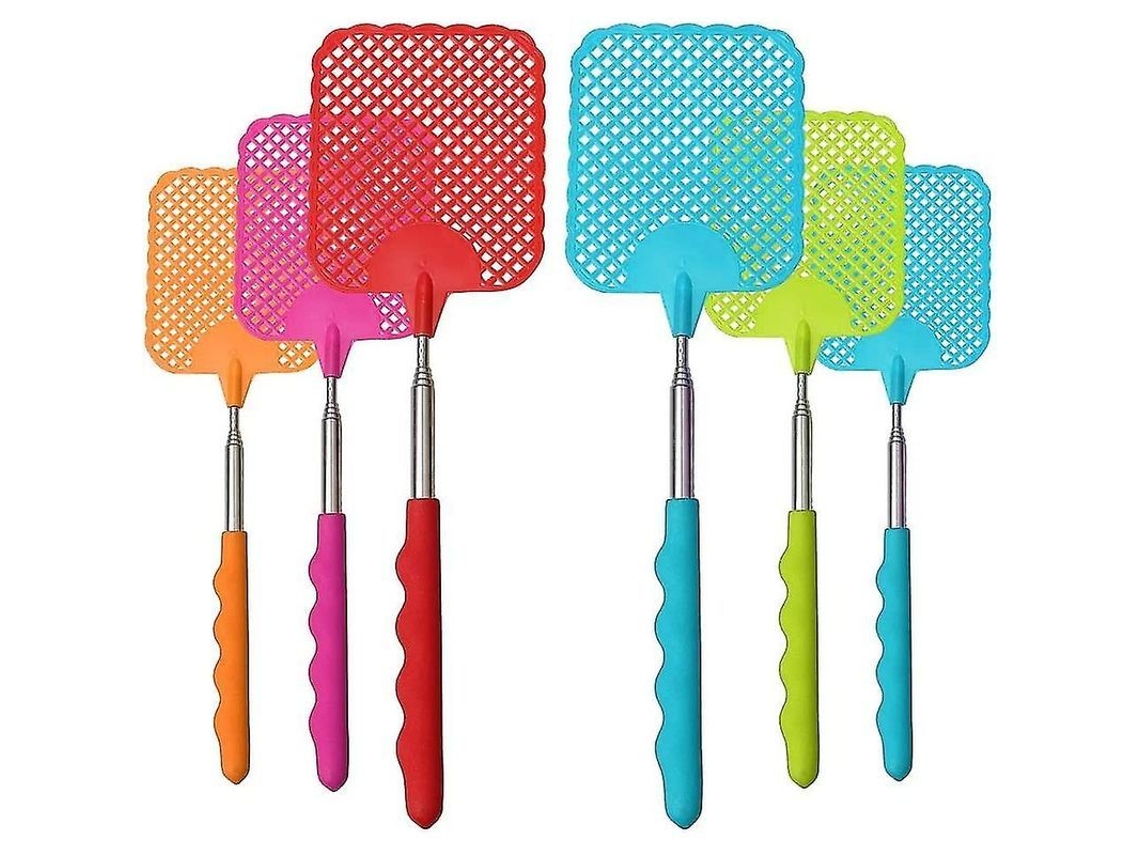 Botão Nova Line, 6 unidades, fly swatter, plástico telescópico