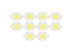 10pcs Fonte de Luz Cob 10w 6500k Chip Led Integrado 12v/700ma Branco Puro para Acessórios de Lâmpada Diy