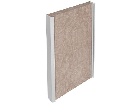 Perfil tirador aluminio capri 2,70 negro madera para madera, para espesor max.32mm