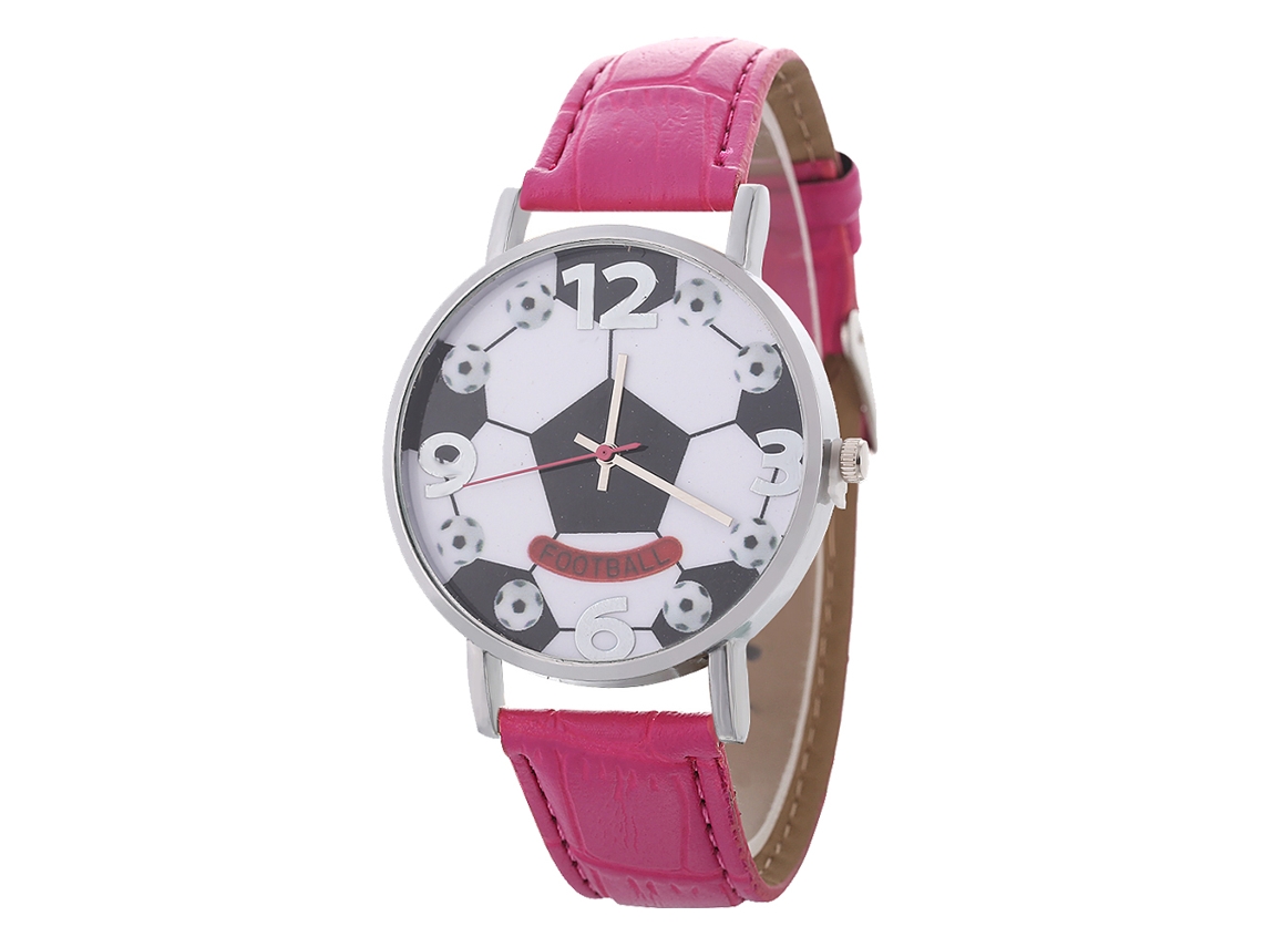Relógio de quartzo unissex elegante e casual, ideal para presente de casais (vermelho e rosa)