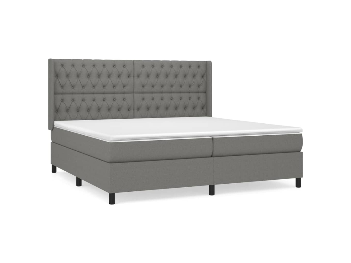 Box Spring Bed, Box Spring Beds Vidaxl Cinzeto Tecido (200 X 200 Cm)