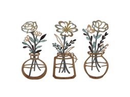 Laxiscreed Jogo De Taças De Metal Com Flores Para Decoração Rústica E Country