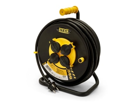Enrolador De Cabos Stak Reelart 40 M 4 Tomadas