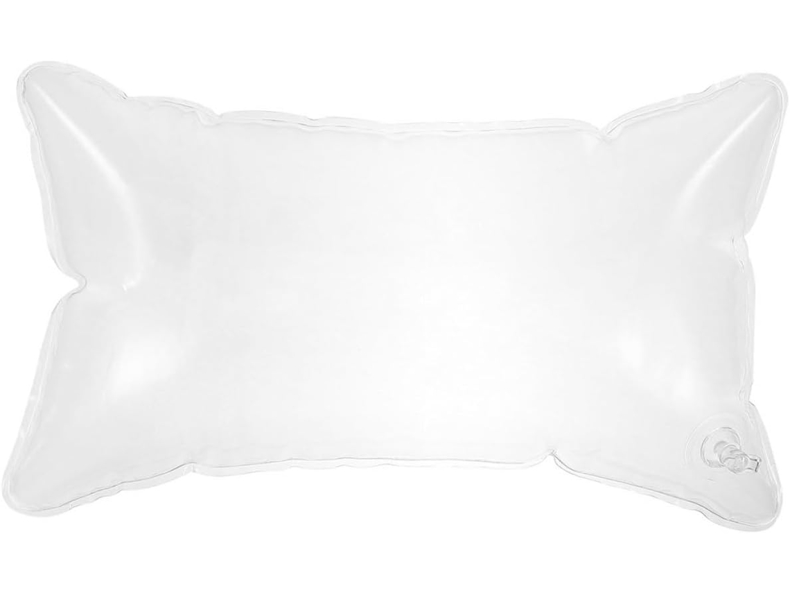 Almofada Inflável Transparente Em Pvc, 40x70 Cm, Impermeável, Ideal Para Sofá E Camping, Com Acolchoamento Amplo.