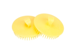 Pincel De Massagem Para Cabelo E Scalp Em Silicone, Escova De Shampoo Com Mão Confortável, Amarelo